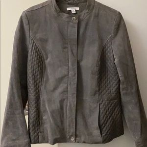 Dove gray women’s suede jacket